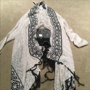 Woven heart sweater